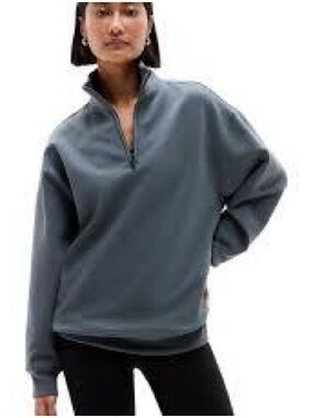 Athleta Forever Fleece 1/4 Zip Sweatshirt size M Eden